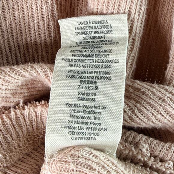 Free People We the Free Rainbow Thermal Shirt Long Sleeve Henley Rose Womens XL - Picture 10 of 11